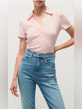 Veronica Beard Kearney Stretch Cotton Polo